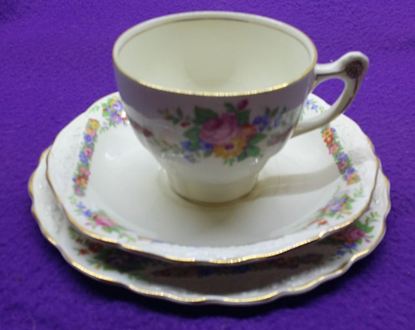 Picture of JAMES KENT  BONE CHINA TRIO TEA SET CUP SAUCER SIDE PLATE