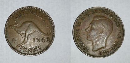 Picture of 1946 PENNY PRE DECIMAL AUSTRALIAN COIN